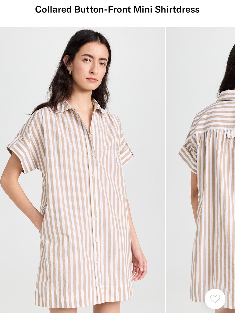 100% Cotton Madewell Striped Mini Shirtdress